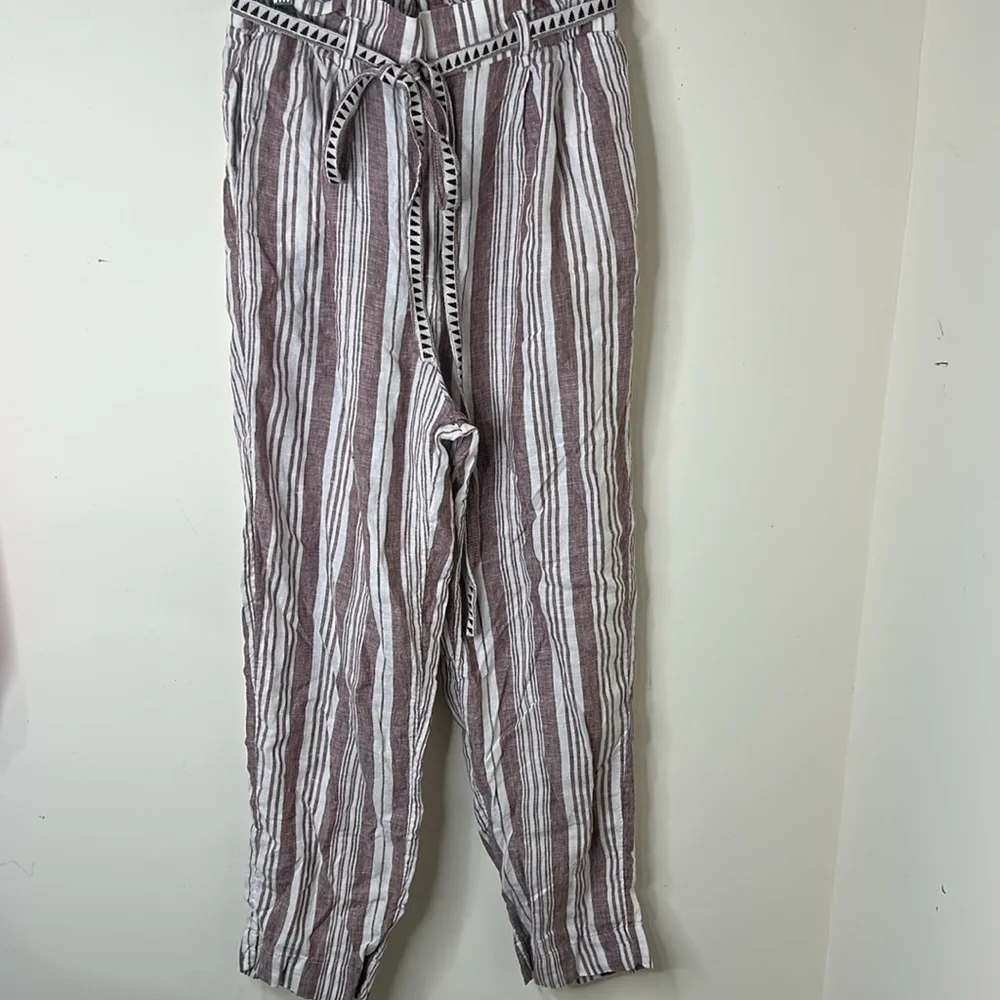 LemLem X H&M Striped 100% Linen Pants Size Small